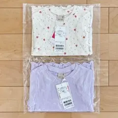 【まとめ売り】プティマイン 半袖 楊柳 Tシャツ 100cm 2枚セット