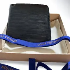 LOUIS VUITTON エピレザー 二つ折り財布 ブラック