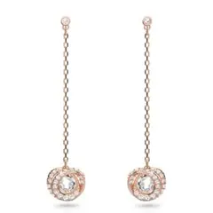 スワロフスキー SWAROVSKI ドロップ ピアス ローズゴールドのサムネイル