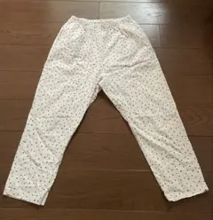 サマンサモスモス ドットパンツ 綿 リネン M クール涼感 ナチュラル 水玉