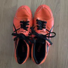 陸上asics スパイクシューズ オレンジ24.5cm
