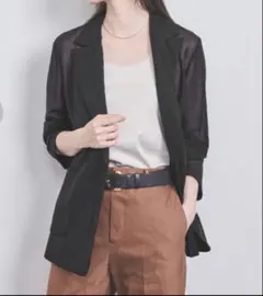 美品✨united arrows シアー ジャケット サイズ36ブラック