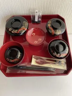 お食い初め用伝統食器セット（女の子用）8点セット