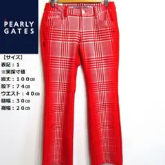 新品タグ付 0 パーリーゲイツ TEXBRID パンツ 定価27500 オレンジ
