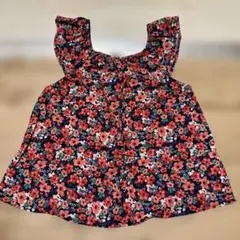 H&M エイチアンドエム　フラワープリント 半袖 ブラウス ノースリーブ　夏