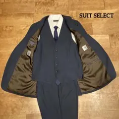 美品/スーツセレクト/スリーピース/4S/スーツ/ウォッシャブル/ネイビー