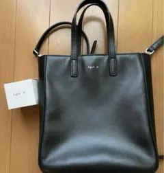 極美品 アニエスベー レザー ナイロン コンビ 2way トートバッグ 