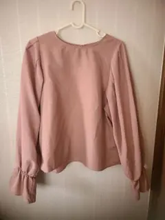 しまむら　ピンク 長袖ブラウス