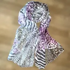 90s 00s y2k vintage gal leopard scarf 豹柄