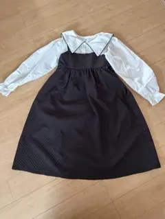 GLOBAL WORK フォーマルワンピースBLACK 白シャツ付き 130