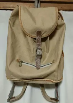HOSONO　帆布　ベージュ キャンバス リュック　デイパック