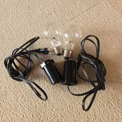 クリアー40㍗2個とソケットケーブル