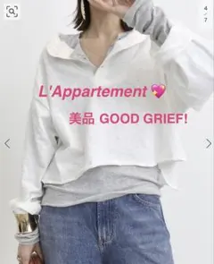美品！GOOD GRIEF Mock Neck L/S Tee アパルトモン別注 L'Appartement DEUXIEME CLASSE（ヘンリーネック ・ カットソー(長袖