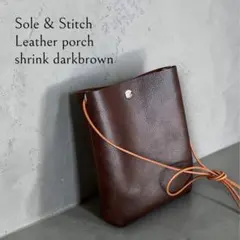 Sole&Stitch◆靴屋が作る革小物◆シンプルなスマホポーチ／シュリンク