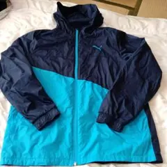 PUMA プーマ　ウィンドブレーカー ネイビー/ターコイズ　メンズ　XXL