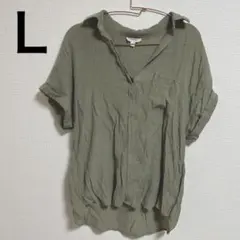 Janie & Jack 【 Ｌ 】半袖シャツ トップス オリーブ