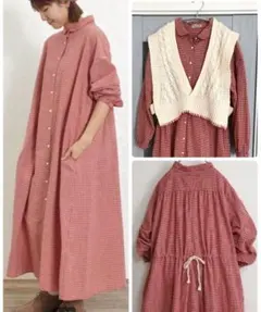 ＊サマンサモスモス＊SM2 バックリボンシャツワンピース　微起毛あたたか♡