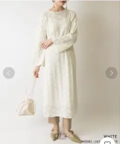 RANDA　透かし編みニットワンピース