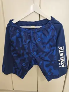 ☆レア☆ATHLETA アスレタ カモ 迷彩 ハーフパンツ ブルー ネイビー L