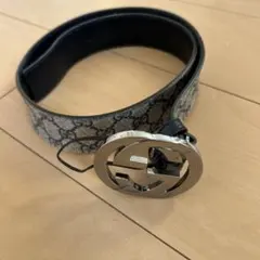 Gucci GGパターン ベルト シルバーバックル