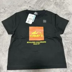 CAMP7 ボックスロゴ Tシャツ ブラック 100cmのサムネイル
