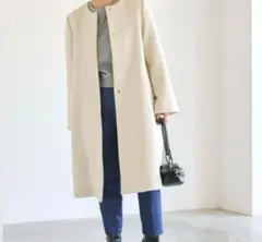 グリーンレーベルリラクシング ショートビーバー ノーカラーコート