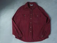 80's FIVE BROTHER ネルシャツ 千鳥格子 ストライプ 赤×黒