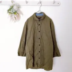 ミッシェルクランオム カーキシャツ ミリタリー 羽織 コットン100% Lのサムネイル