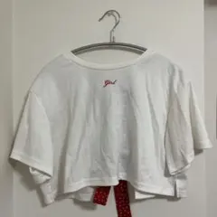【美品】one spo ワンスポ　バックリボンTシャツのサムネイル