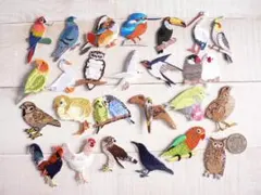 【ばら売り可】25枚　とり　鳥　　ワッペン　アイロンワッペン