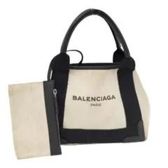 BALENCIAGA ネイビーカバス キャンバス ハンドバッグのサムネイル