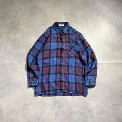 古着 〜80s Blue mac vintage チェックシャツ 長袖 ボックス