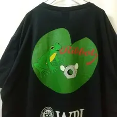 両面プリント JERZEES カエルTシャツ 2XL黒 ビッグサイズ USA古着のサムネイル