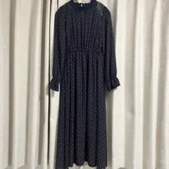 ハニーズ　ネイビー　ロングワンピース　長袖
