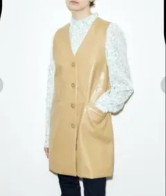 MOUSSY ロングベスト　イエロー