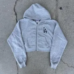 サ*ワ様 【C7】 MLB LA Dodgers ジップアップパーカー グレー