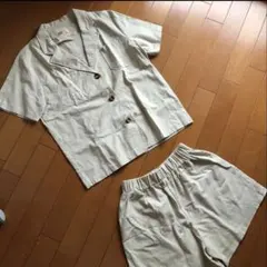 淡いベージュ ショートパンツセットアップ Mサイズ