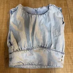 ZARA デニムトップス　ノースリーブ