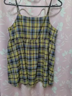 チェック柄キャミソール