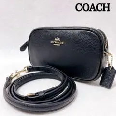 美品コーチ ジェイミー ショルダーバッグ カメラバッグ クロスボディ黒 ポーチ