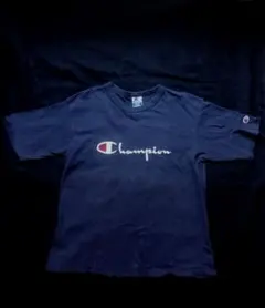 チャンピオン Champion ビンテージTシャツ USA製 紺　希少M