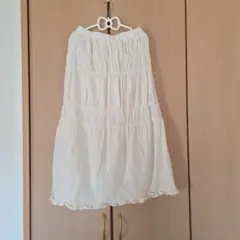 サマンサモスモス　シャーリングティアードスカート