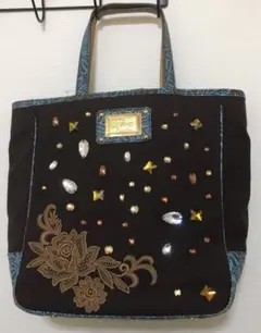 ADMJ Accessoires  ビジュー　トートバッグ  茶色