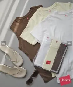 《3枚セット》Hanes/ヘインズ SLOBE別注 3PACK TEE