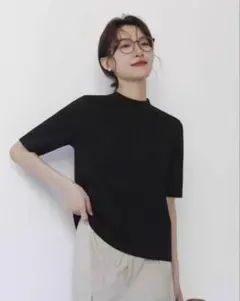 無地　良品　半袖Tシャツ　五分丈　カットソー　シンプル　インナー　ゆったり