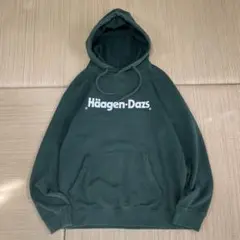 ハーゲンダッツ Haagen Dazs プルオーバー パーカー グリーン L