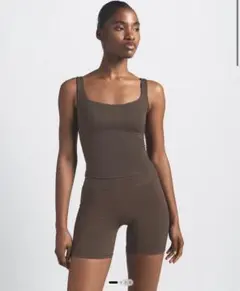 alexia stam rib cami romper S Black - メルカリ