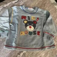 ⭐️ミキハウス 水色 クマ刺繍 トレーナーサイズ90