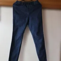 ダークブルースキニーパンツ ゴムウエスト