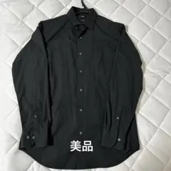 UNIQLO スリムフィット 黒 長袖シャツ M